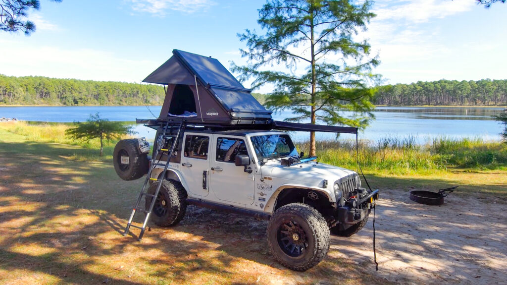 wildfinder rooftop tent and anthem off road wheels