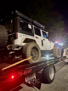 Not every trip ends the way you plan…

This past weekend I made the trip over to Delta, Alabama to run the Ibex Trail at Morris Mountain and go after the newest Jeep Badge of Honor. It’s rated a 5–8 for a reason… they recommend 35s, lockers, winch, sliders, skid plates… and I had most of that. MOST!!!

Turns out, that skid plate probably should’ve been on the list a little higher for me.

I took some hits on the trail and by the time I got off, I knew something wasn’t right. The good news is the Jeep made it out under its own power, which I’m thankful for. The bad news… it wasn’t making the drive home.

So here we are, loaded up on a flatbed with some fresh trail scars and fluid dripping underneath.

But I’ll say this… that badge was earned.

Sometimes the trail teaches you lessons the hard way. This was one of those times.

Stay tuned for the IBEX video on Road Rash Off Road!

(Thankful to my new friends, Absolution Off Road Club for helping me and ‘Never Leaving A Man Behind’)